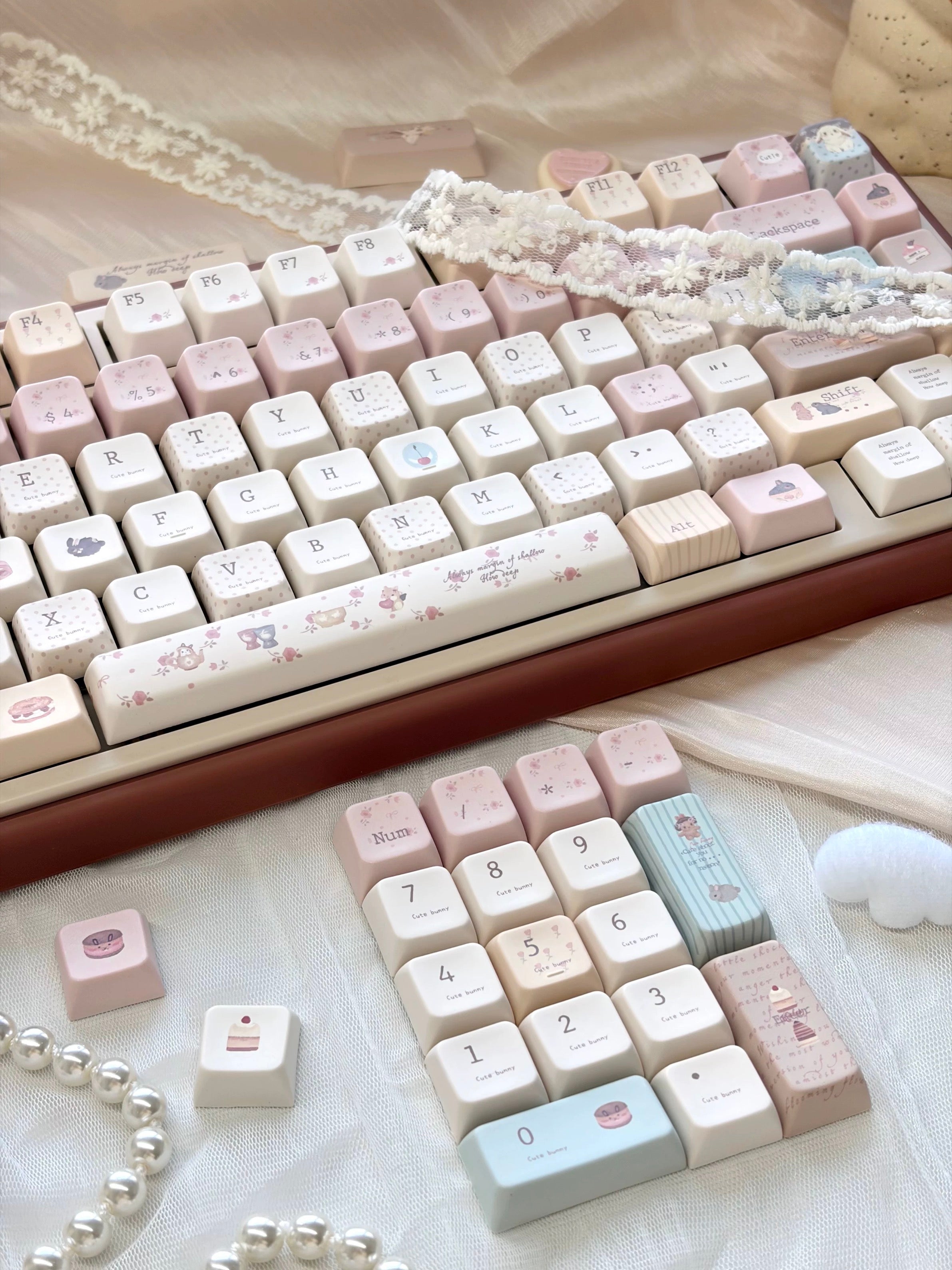 bunny dessert keycaps