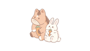 uma & usagi sticker