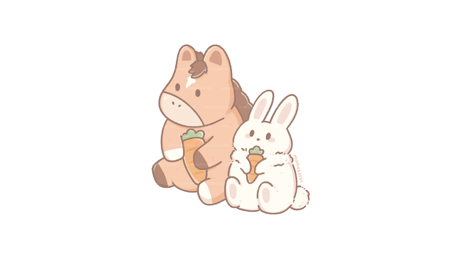 uma & usagi sticker