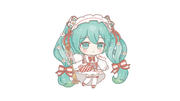 15th anniv. strawberry miku sticker