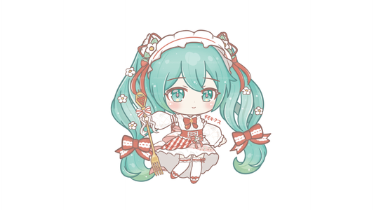 15th anniv. strawberry miku sticker
