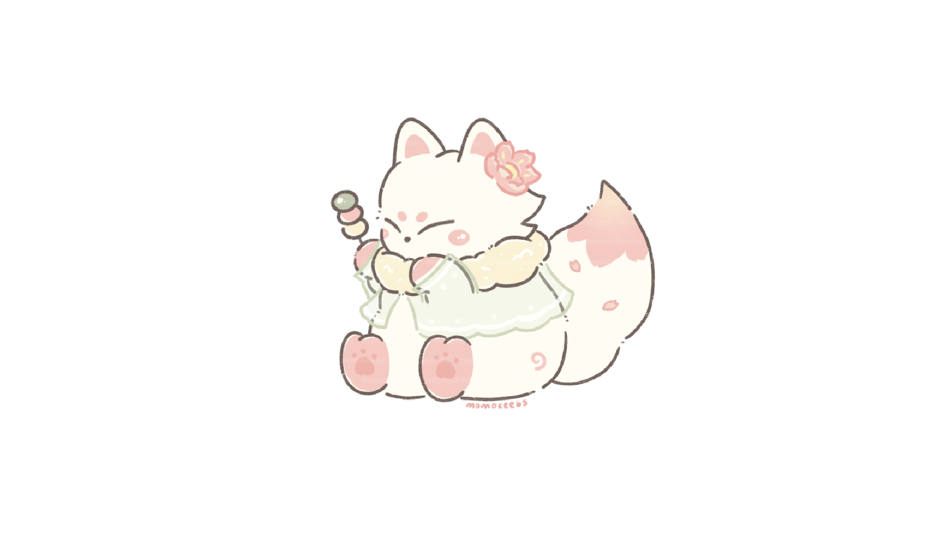 hanami keebtsune sticker