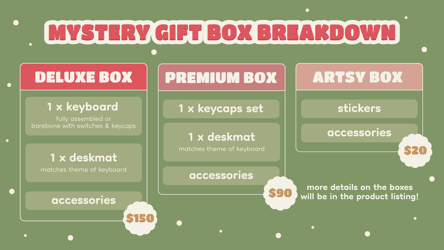 Christmas mystery gift boxes