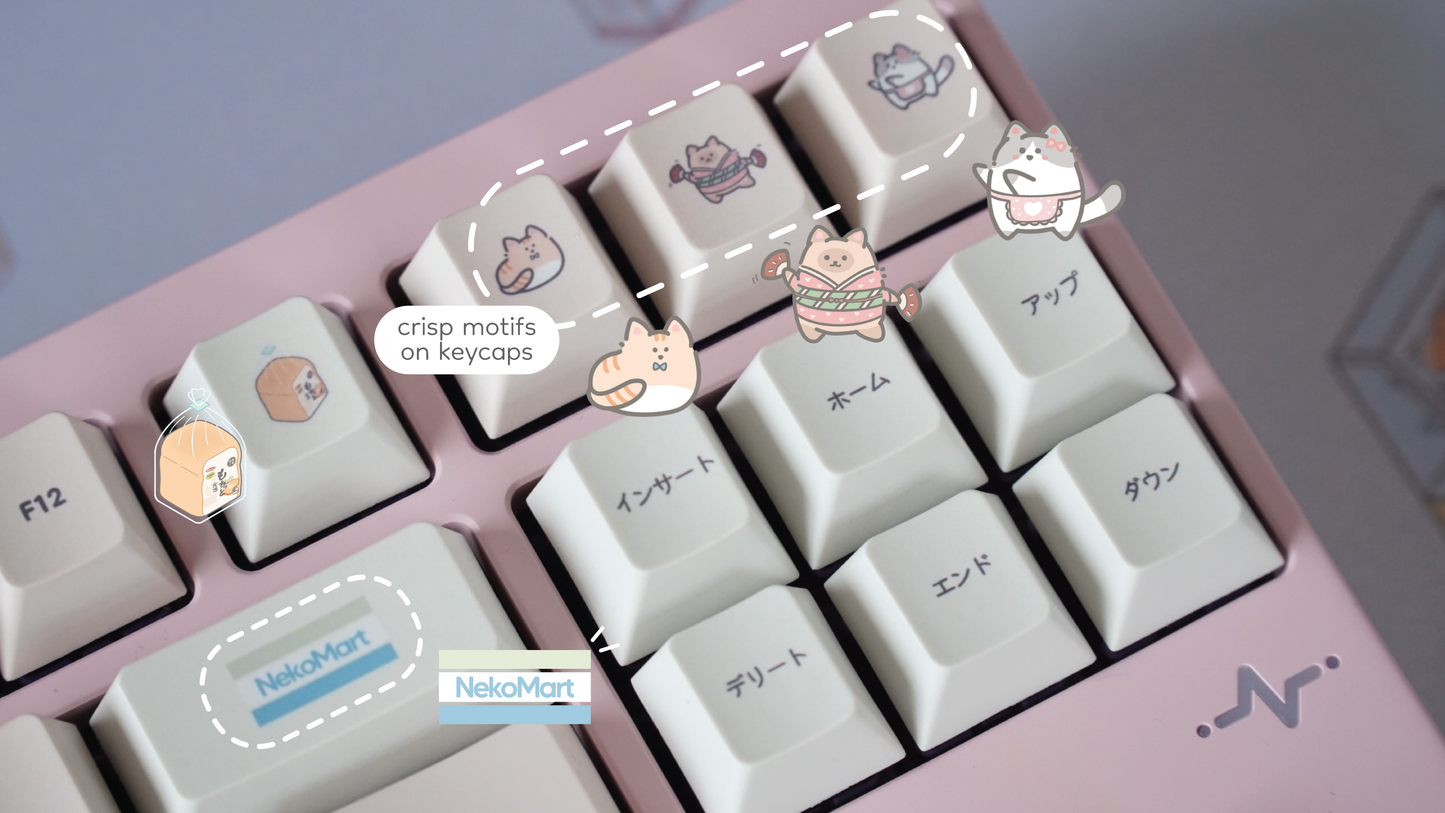 [P.O open] konbini kats keycaps