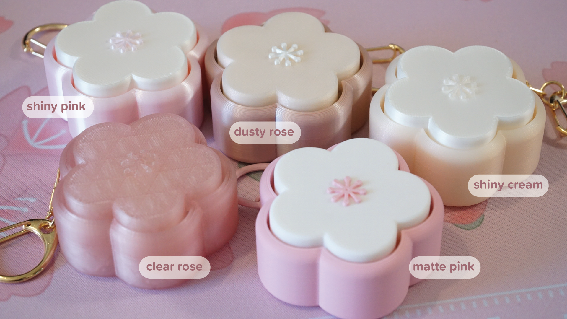 sakura clicky fidget keychains