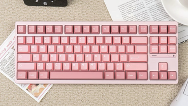 simple pink keycaps
