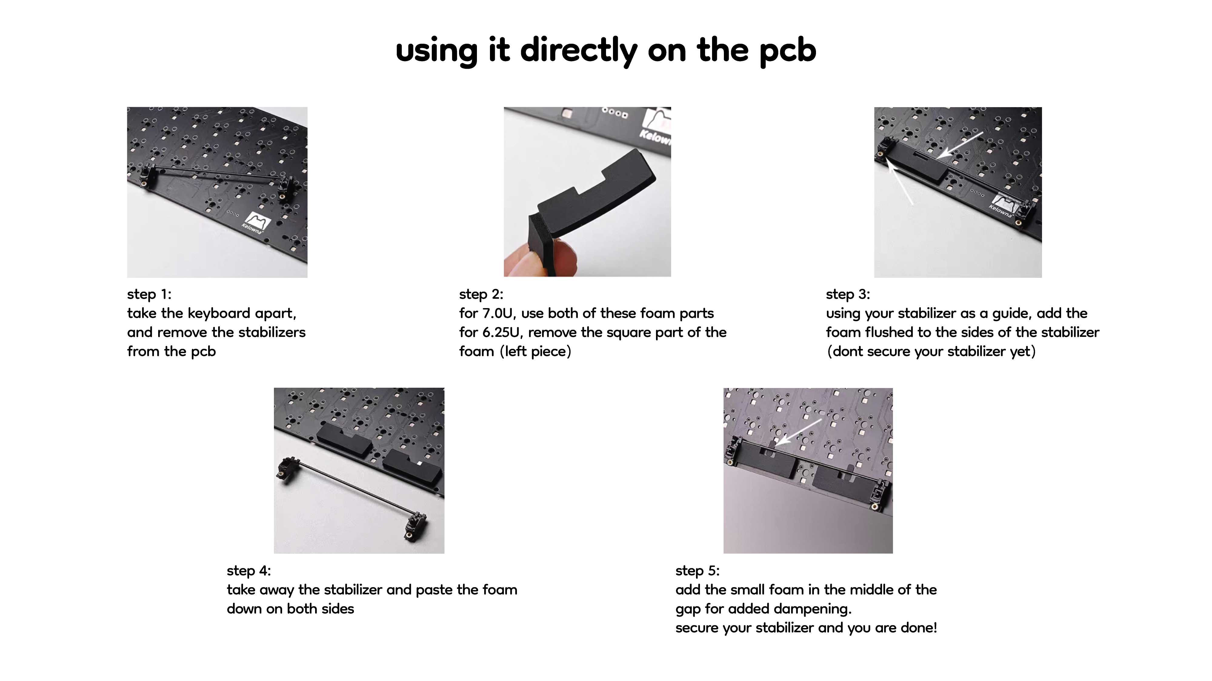 split spacebar foam