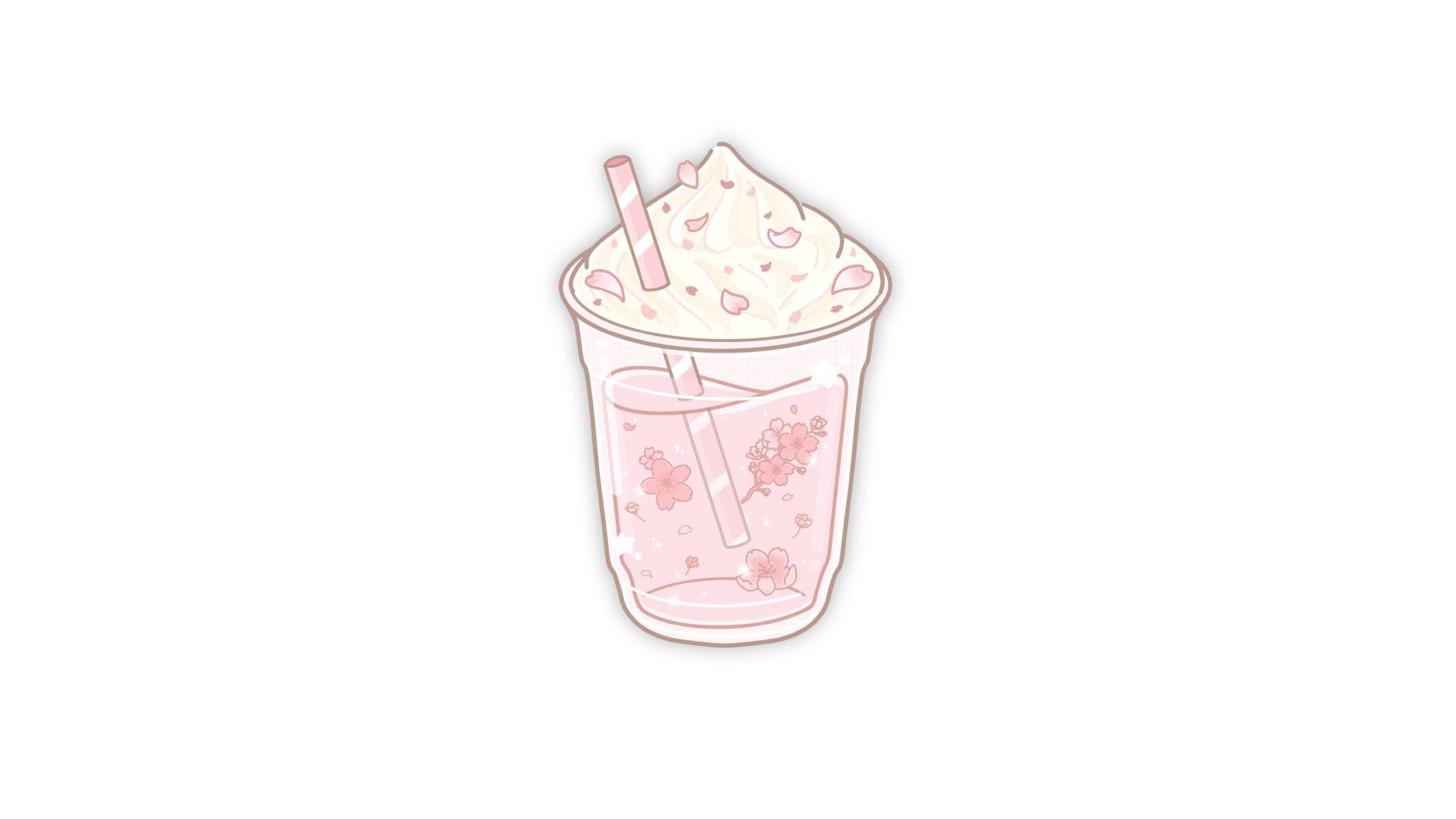 sakura frappe sticker