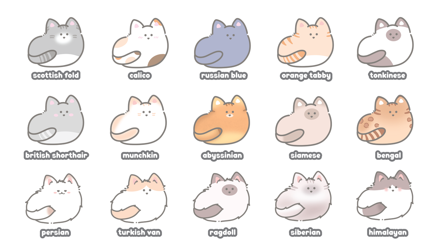 loaf cats sticker pack