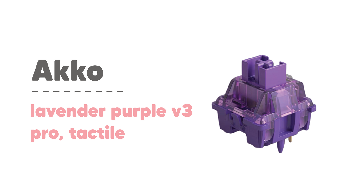 Akko lavender purple v3 pro switches (tactile)