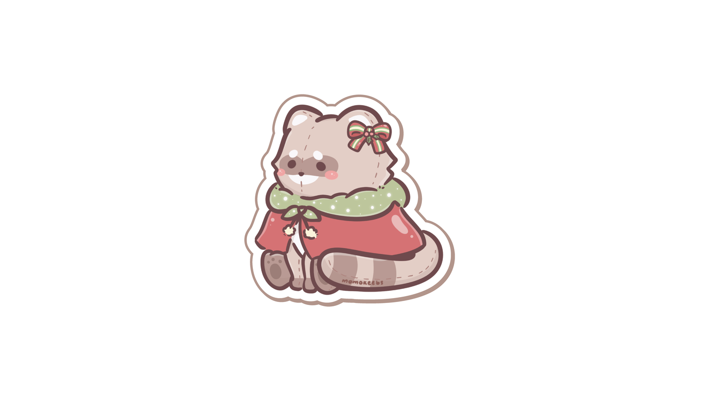 santa tanuki sticker