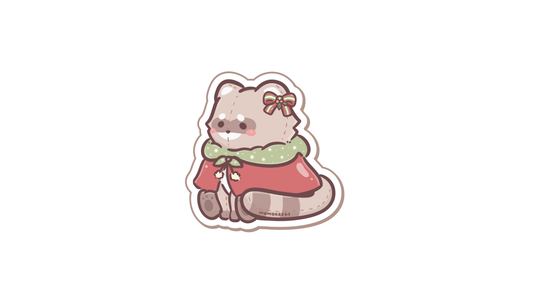 santa tanuki sticker