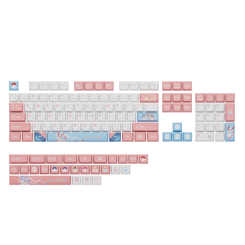 FurryDimension Sylveon Cute Keycaps Set - The Kapco